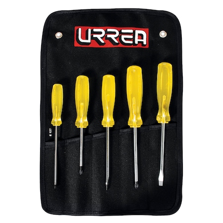 Urrea Amber Screwdriver Set of 5 Pieces Comb JBUD01